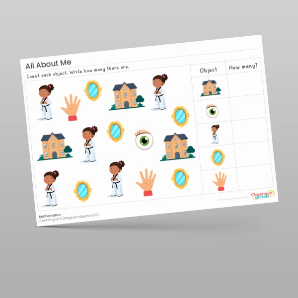 An image of the All About Me Maths Activities Resource