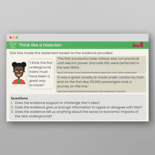 An image of the Lesson 5: How Were the First Underground Trains Developed? PPT Resource