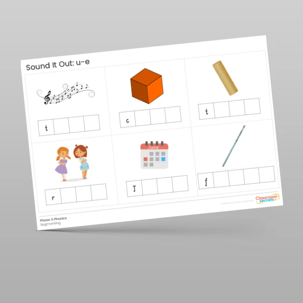 An image of the Phonics Sound It Out u-e Resource