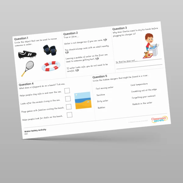 An image of the Water Safety Activity Resource