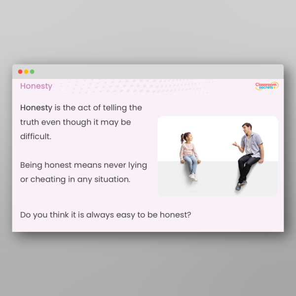 LKS2 Values Resource Honesty Resource | Classroom Secrets