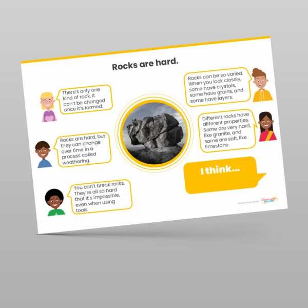 An image of the Rocks Concept Cartoons Resource