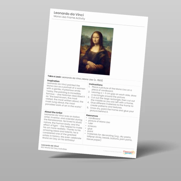 An image of the World Art Day Activities Resource