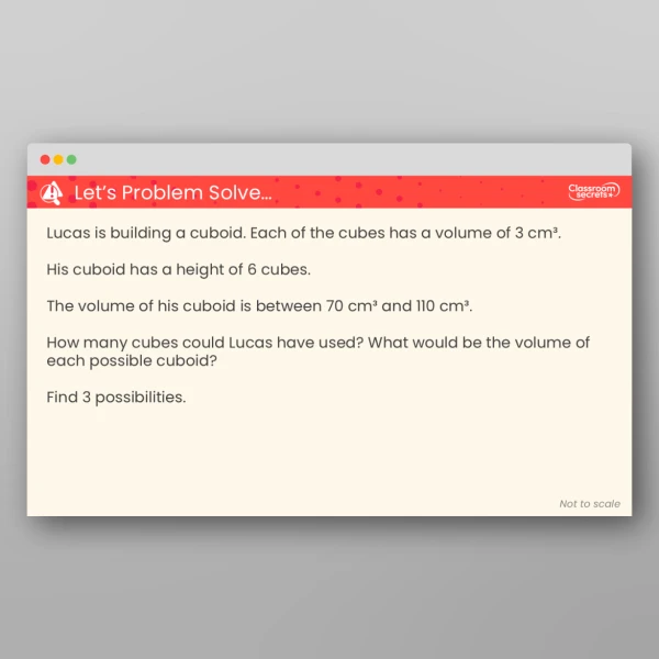 An image of the Volume - Counting Cubes Teaching PPT Resource