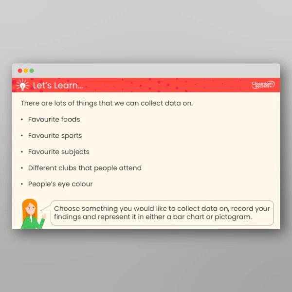 An image of the Collect and Represent Data Teaching PPT Resource