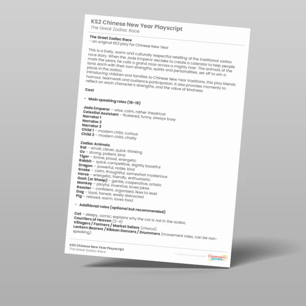 An image of the Chinese New Year Playscript Resource