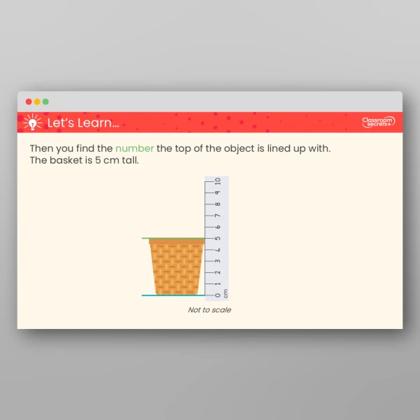 An image of the Measure in Centimetres Teaching PPT Resource