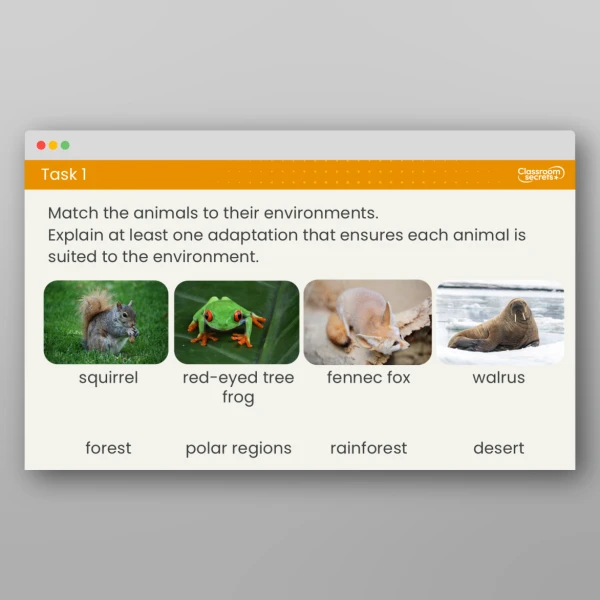 An image of the Lesson 5: How Have Animals Adapted? Resource