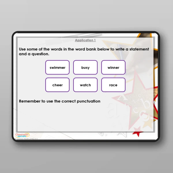 An image of the Different Types of Sentences Modelling PPT Resource
