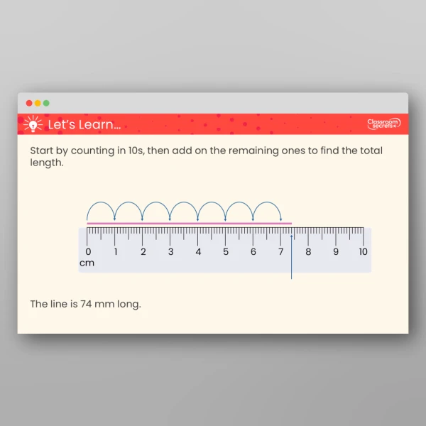 An image of the Measure in Millimetres Teaching PPT Resource
