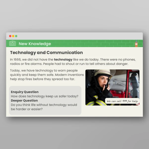 An image of the Lesson 6: What Has Changed Since the Fire? PPT Resource