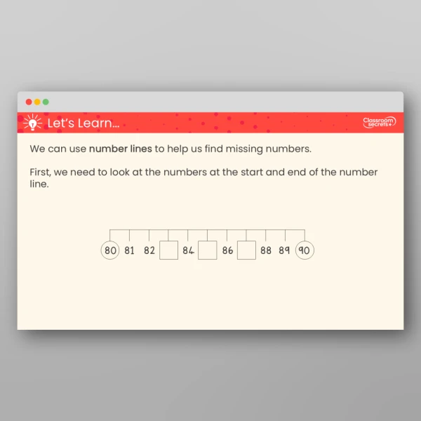 An image of the The Number Line to 100 Teaching PPT Resource