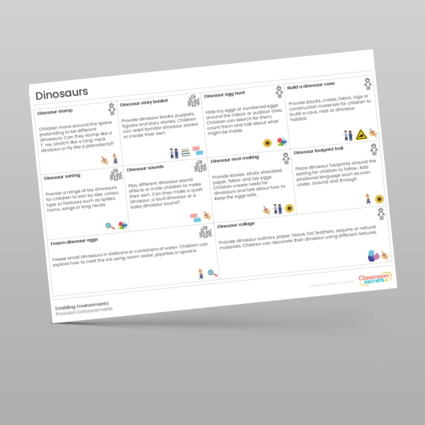An image of the Dinosaurs Provision Enhancements Resource