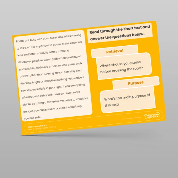 An image of the Spring 2 Week 5 Wake Up and Work Resource