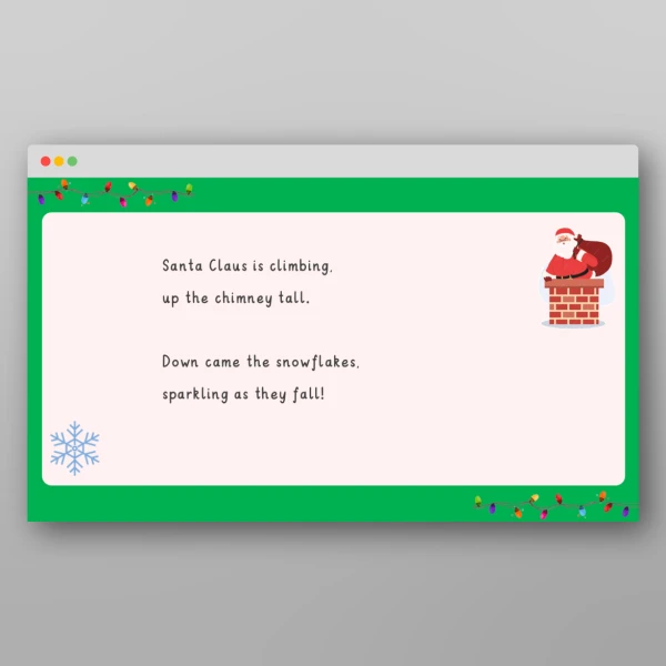 An image of the Christmas Rhyme Resource
