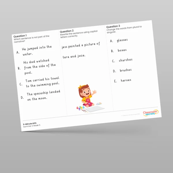 An image of the 5-Minute GPS Summer 2 Week 5 Resource