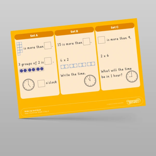 An image of the Free Summer Week 2 Wake Up and Work Resource