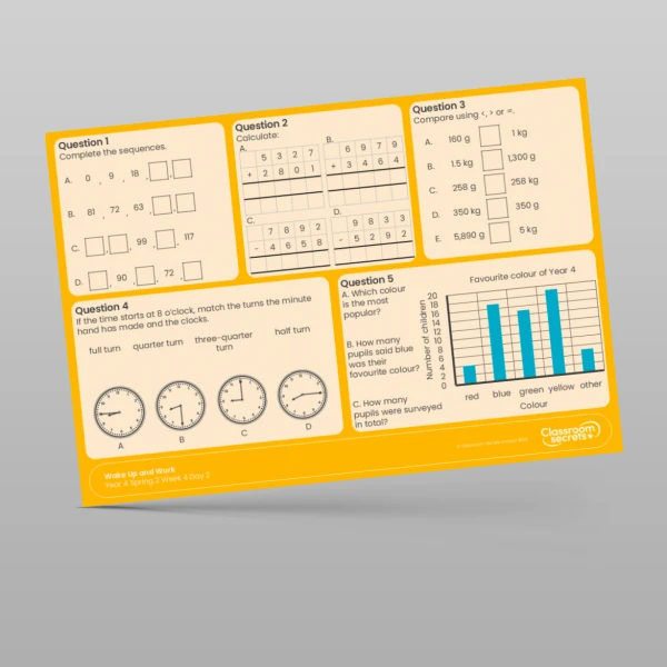 An image of the Spring 2 Week 4 Wake Up and Work Resource