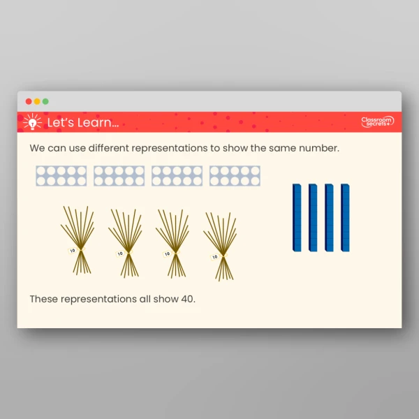 An image of the 20, 30, 40 and 50 Teaching PPT Resource