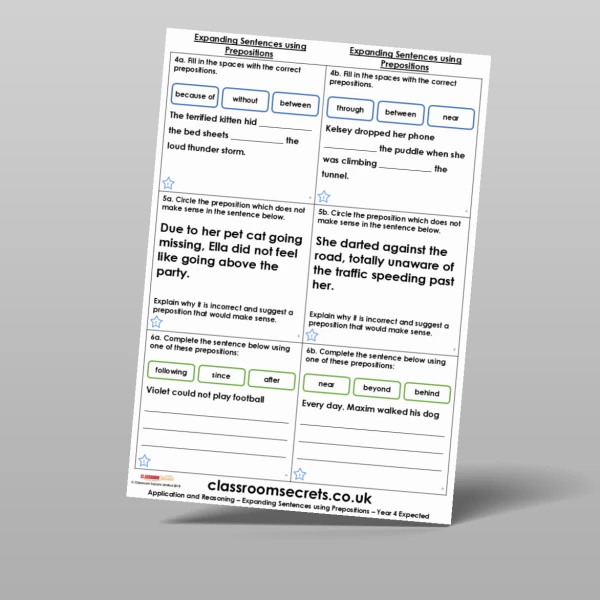 An image of the Expanding Sentences using Prepositions Application and Reasoning Resource