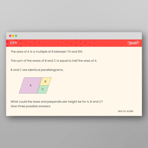 An image of the Area of a Parallelogram Tutor PPT Resource