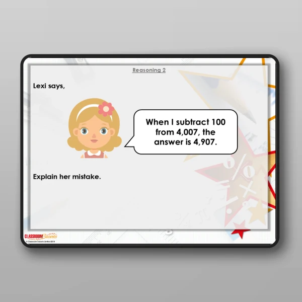 An image of the Numbers to 10,000 Modelling PPT Resource