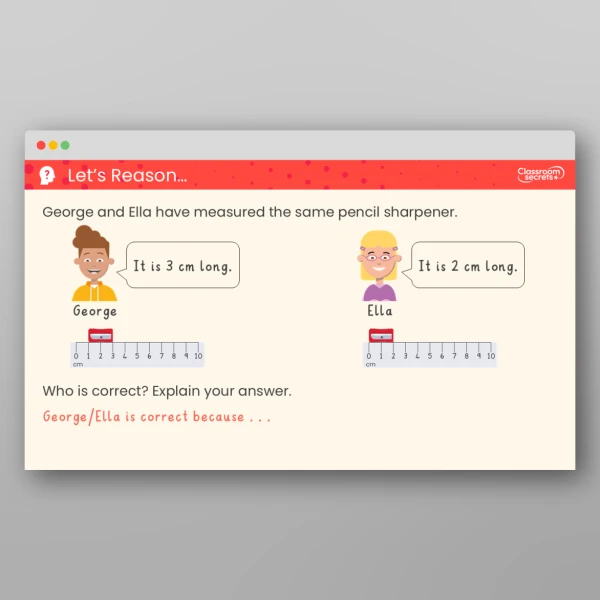 An image of the Measure in Centimetres Teaching PPT Resource
