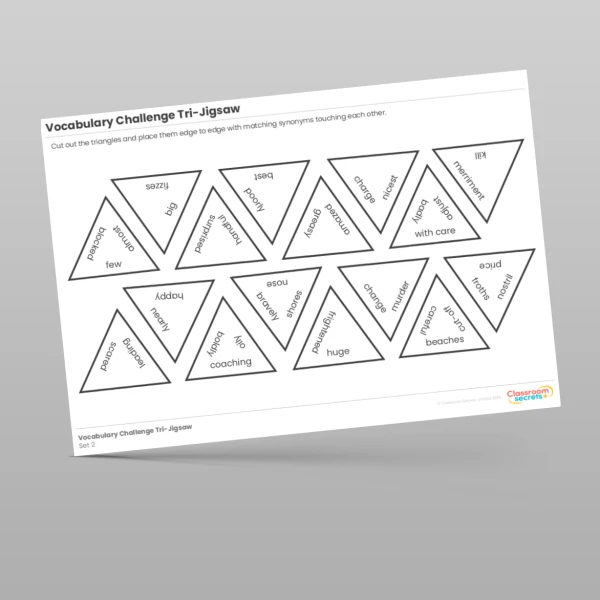 An image of the Vocabulary Challenge Tri-Jigsaw Set 2 Resource
