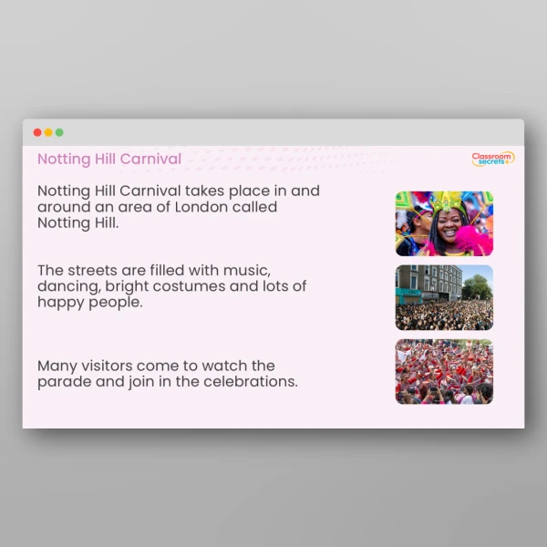 An image of the Notting Hill Carnival Teaching PPT Resource