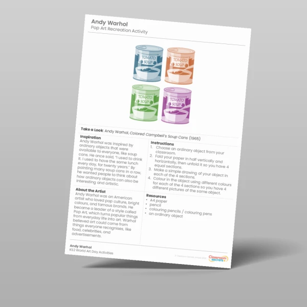 An image of the World Art Day Activities Resource