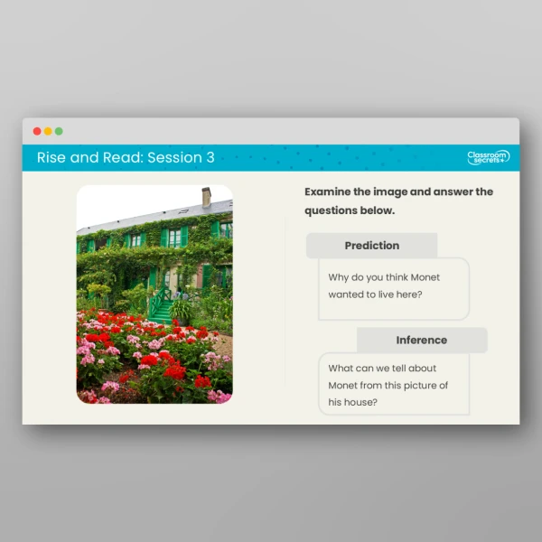 An image of the Rise and Read Monet Resource
