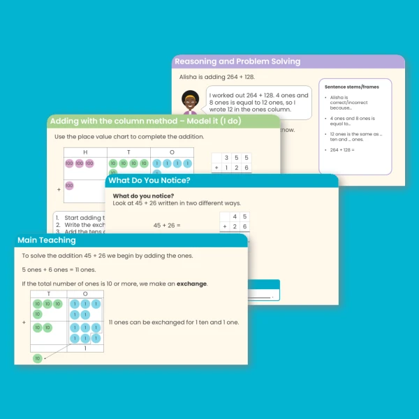 Year 3 Add Two Numbers (across a 10) Addition and Subtraction Teaching PowerPoint