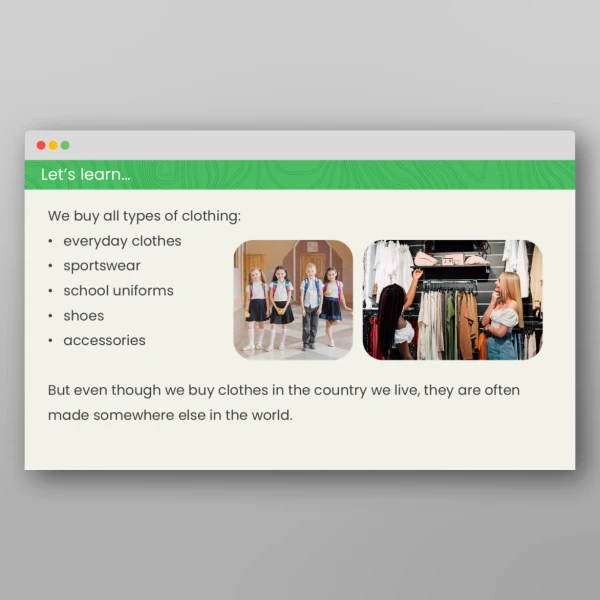 An image of the Where Do Our Clothes Come From? Geography PPT Resource