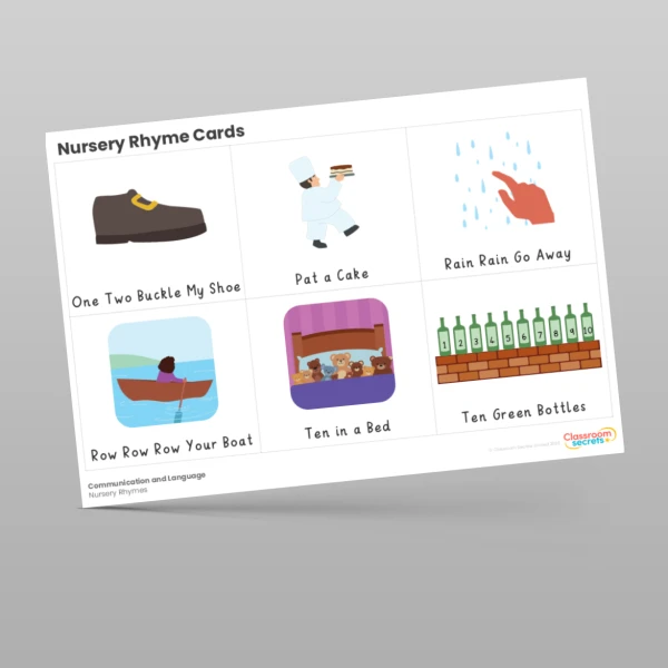 An image of the Free Nursery Rhyme Cards Resource