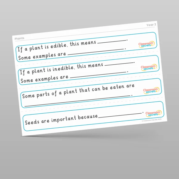 An image of the Plants Stem Sentences Resource