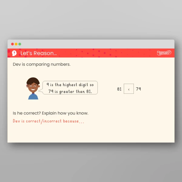 An image of the Compare Any Two Numbers Teaching PPT Resource