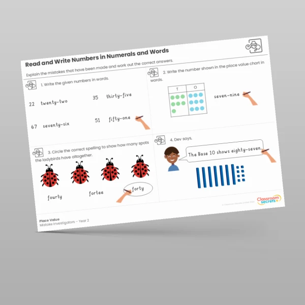 An image of the Free Place Value Mistake Investigators Resource