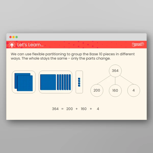 An image of the Flexible Partitioning of Numbers to 1,000 Teaching PPT Resource