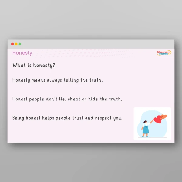 An image of the Values - Honesty Resource