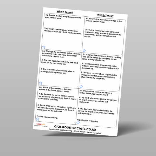 Year 5 Which Tense Varied Fluency Resource | Classroom Secrets