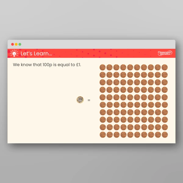 An image of the Convert between Pounds and Pence Teaching PPT Resource