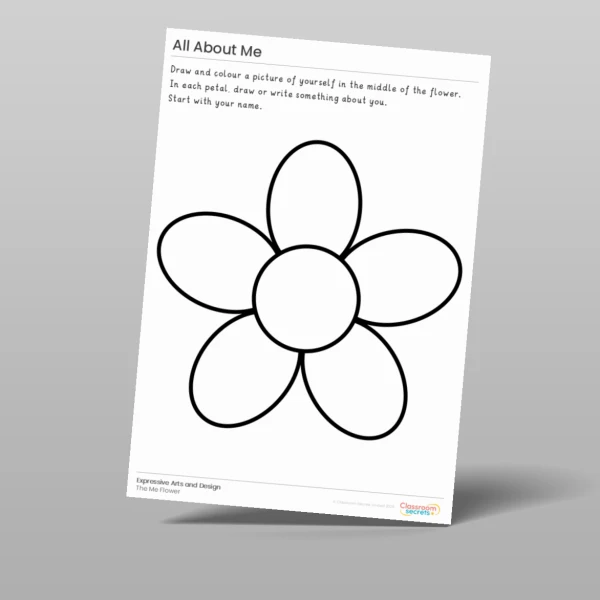 An image of the All About Me The Me Flower Resource