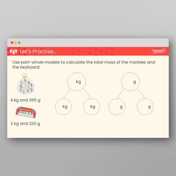 An image of the Add and Subtract Mass Teaching PPT Resource