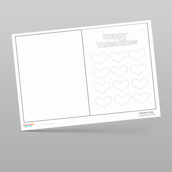 An image of the Valentine's Day Card Templates Resource