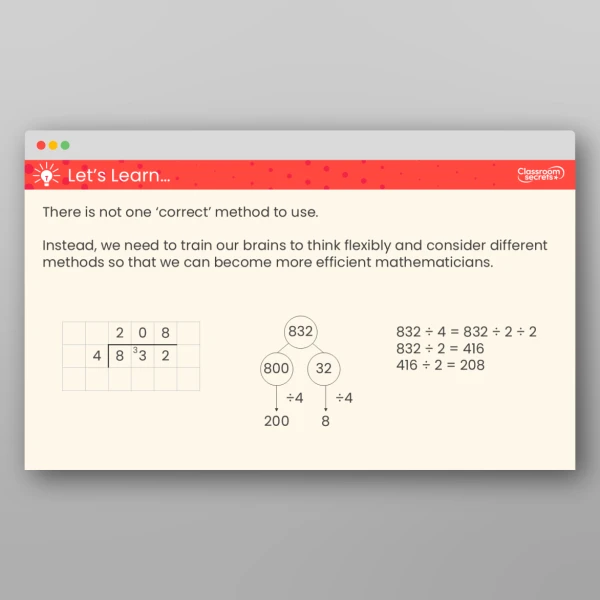 An image of the Efficient Division Teaching PPT Resource