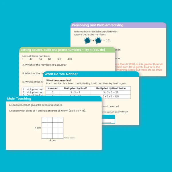 An image of the Square and Cube Numbers Teaching PowerPoint Resource