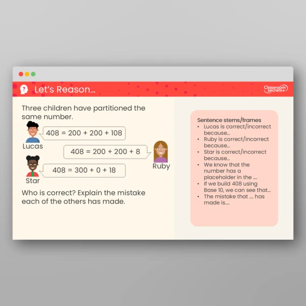 An image of the Flexible Partitioning of Numbers to 1,000 Teaching PPT Resource