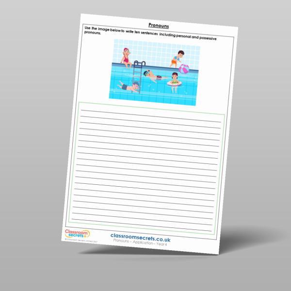 Year 4 Recognising Pronouns Application Resource Classroom Secrets Year 4 Recognising Pronouns Application Resource Classroom Secrets
