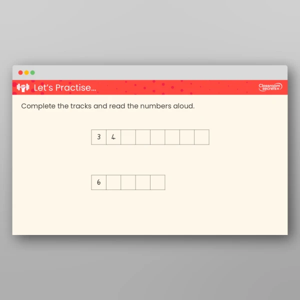 An image of the Count on from Any Number Teaching PPT Resource