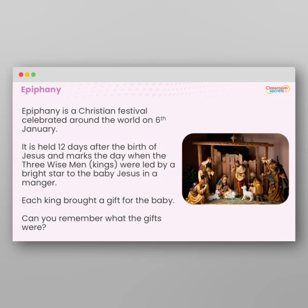 An image of the Epiphany Whole School Assembly Resource